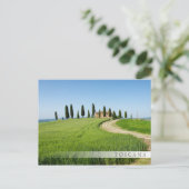 Boerderij villa met cypersbomen in Toscane Briefkaart (Staand voorkant)