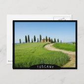 Boerderij villa met cypersbomen in Toscane Briefkaart (Voorkant / Achterkant)