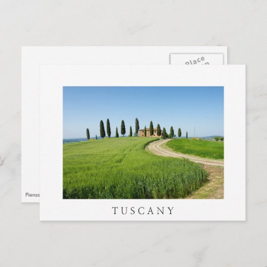 Boerderij villa met cypersbomen in Toscane Briefkaart (Voorkant / Achterkant)