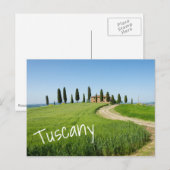 Boerderij villa met cypersbomen in Toscane Briefkaart (Voorkant / Achterkant)