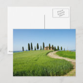 Boerderij villa met cypersbomen in Toscane Briefkaart (Voorkant / Achterkant)