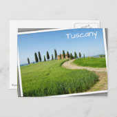 Boerderij villa met cypersbomen in Toscane Briefkaart (Voorkant / Achterkant)