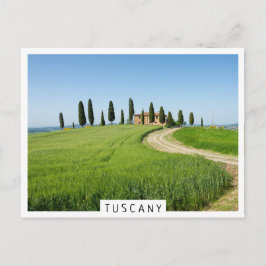 Boerderij villa met cypersbomen in Toscane Briefkaart