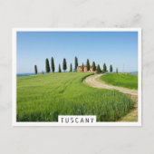 Boerderij villa met cypersbomen in Toscane Briefkaart (Voorkant)