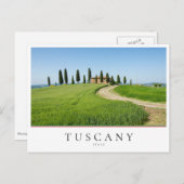 Boerderij villa met cypersbomen in Toscane, Italië Briefkaart (Voorkant / Achterkant)