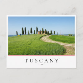 Boerderij villa met cypersbomen in Toscane, Italië Briefkaart