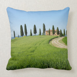 Boerderij villa met cypersbomen in Toscane Kussen