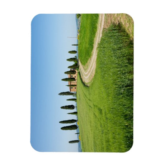 Boerderij villa met cypersbomen in Toscane Magneet (Verticaal)