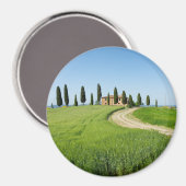 Boerderij villa met cypersbomen in Toscane Magneet (Voorkant / Achterkant)