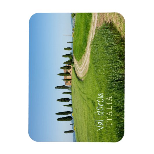 Boerderij villa met cypersbomen in Toscane Magneet (Verticaal)