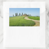 Boerderij villa met cypersbomen in Toscane Rechthoekige Sticker (Tas)