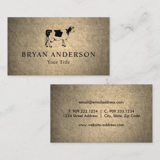 Boerderij - Visitekaartje kool (Voorkant / Achterkant)