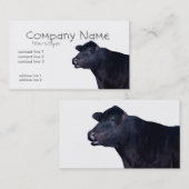 boerderij visitekaartjes zwarte koe (Voorkant / Achterkant)