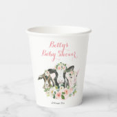 Boerderij Vlees van Baby showers van dierlijke vla Papieren Bekers (Achterkant)