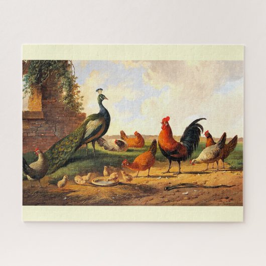 Boerderij vogelkunst legpuzzel (Horizontaal)