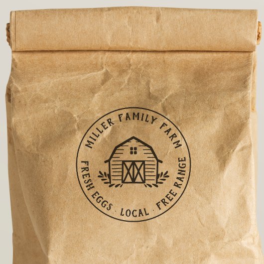 Boerderij voor Barn Logo - Aangepaste kippeneieren Rubberstempel