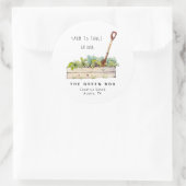 Boerderij voor de tafelbiologische productie ronde sticker (Tas)