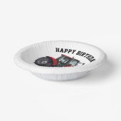 Boerderij voor de vogelstand in de rode trekkers papieren kommen (Gebogen)