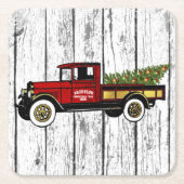  Boerderij voor kerstbomen Kartonnen Onderzetters (Voorkant)