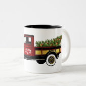  Boerderij voor kerstbomen Tweekleurige Koffiemok (Voorkant rechts)