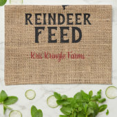 Boerderij voor kerstmis 🦌 rendiervoer theedoek (Gevouwen)