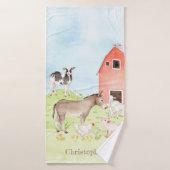 Boerderij voor kinderen badhanddoek (Badhanddoek)