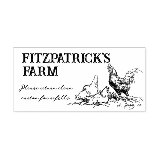  Boerderij voor kippenschets Rubberstempel (Afrduk)