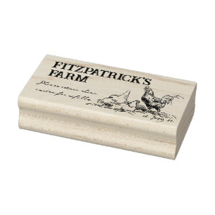  Boerderij voor kippenschets Rubberstempel