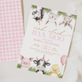 Boerderij voor meisjes verjaardagsfeestjes kaart