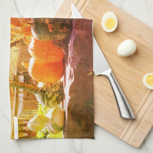 Boerderij voor pompoenen en pompoenen, Abstract Theedoek (Quarter Fold)