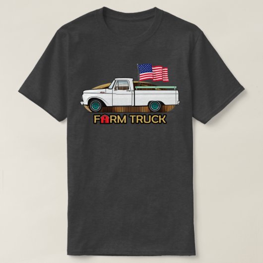 Boerderij vrachtwagen White T-shirt (Design voorkant)