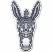Boerderij Vriend Donkey gezicht Sticker (Voorkant)