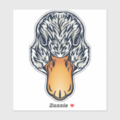 Boerderij vriend eend gezicht sticker (Vel)