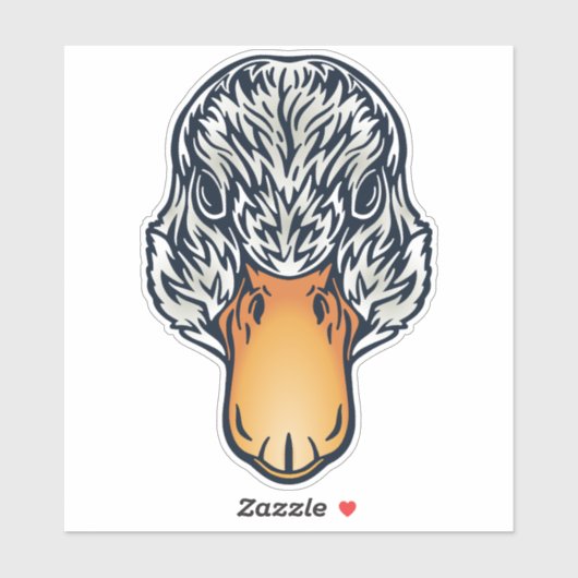 Boerderij vriend eend gezicht sticker (Vel)