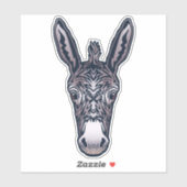 Boerderij Vriend Ezel Gezicht Sticker (Vel)