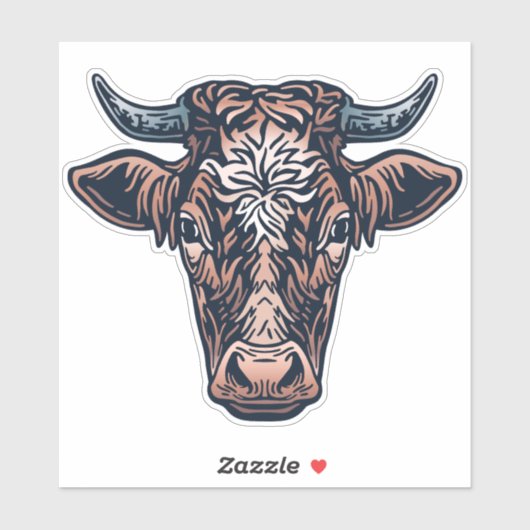 Boerderij vriend vee gezicht sticker (Vel)