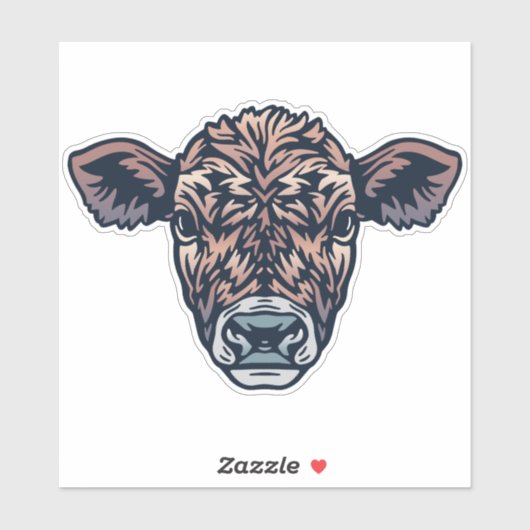 Boerderij vriend vee gezicht sticker (Vel)