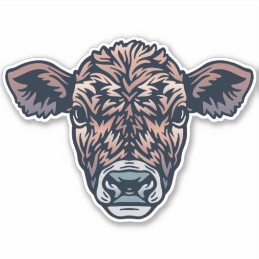 Boerderij vriend vee gezicht sticker (Voorkant)