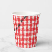 Boerderij Vrienden Gingham Verjaardag Party Papier Papieren Bekers (Achterkant)