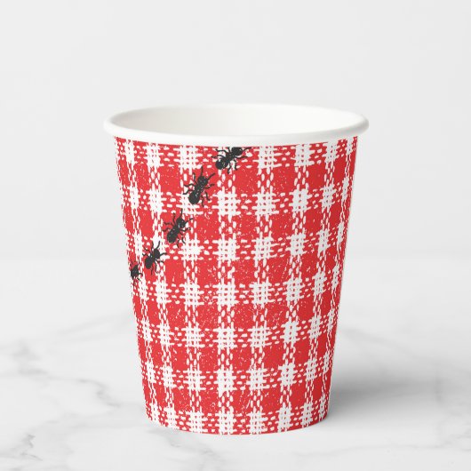 Boerderij Vrienden Gingham Verjaardag Party Papier Papieren Bekers (Achterkant)