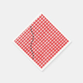 Boerderij Vrienden Gingham Verjaardag Party Papier Servet (Hoek)