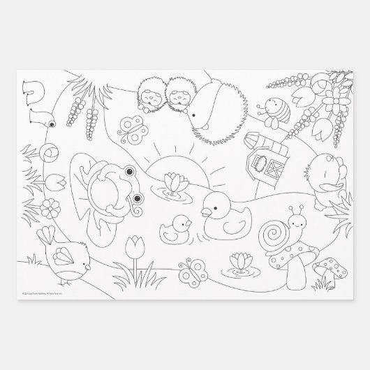 Boerderij Vrienden Groep Kleuren Posters of Inpakpapier Vel (Voorkant 2)