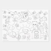 Boerderij Vrienden Groep Kleuren Posters of Inpakpapier Vel (Voorkant)