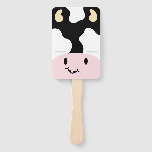 Boerderij Vrienden Koe & Pony Hand Fan Maskers Handwaaier (Voorkant)