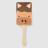 Boerderij Vrienden Koe & Pony Hand Fan Maskers Handwaaier (Achterkant)