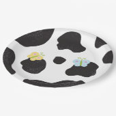 Boerderij Vrienden Koe Print Verjaardagsfeest Papieren Bordje (Gekanteld)