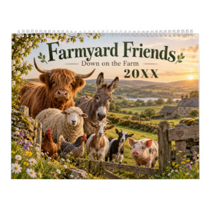Boerderij Vrienden Platteland Dieren Kalender