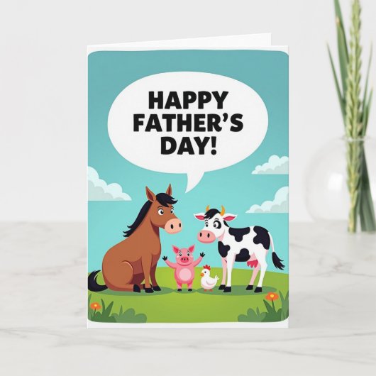 Boerderij Vrienden Vaderdag Kaart (Voorkant)
