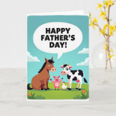 Boerderij Vrienden Vaderdag Kaart (Gele Bloem)