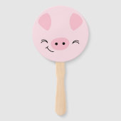 Boerderij Vrienden Varken Hand Fan met Draw-a-Face Handwaaier (Voorkant)
